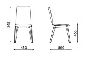 Wymiary krzesła Cafe VII lgw